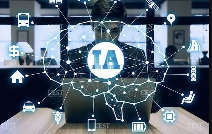 Illustration de services numériques et d’intelligence artificielle